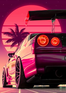 'Nissan Skyline Gtr R34' Poster by Boon Edgar | Displate