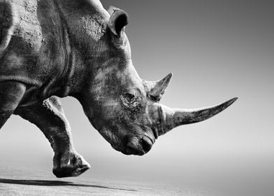 Rhino portrait fine art