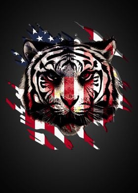 Patriotic Tiger American