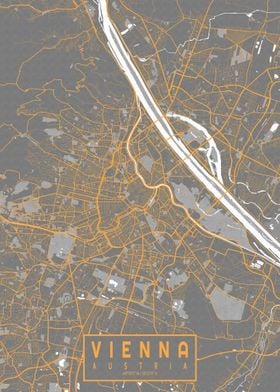 Vienna City Map Bauhaus