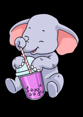 Boba Bubble Tea Elephant