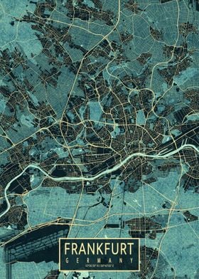 Frankfurt City Map Summer