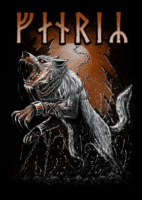 Nordic Viking Wolf Fenrir