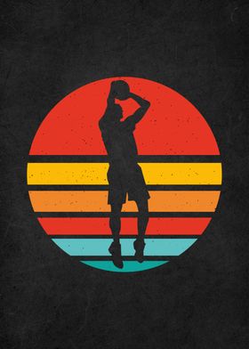 retro vaporwave basketball