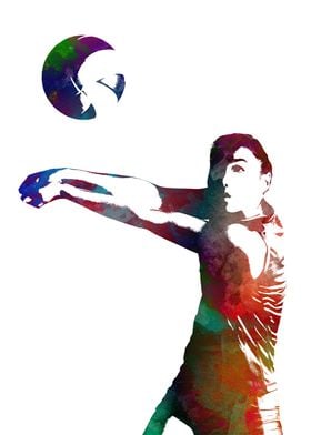 Volleyball sport art voll