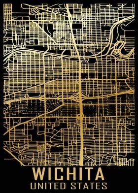 Wichita USA City Map