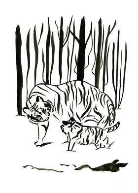Tigers In The Woods