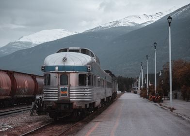 Express train at a siding 