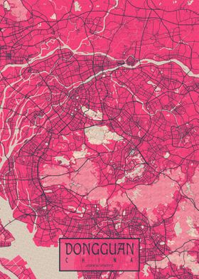 Dongguan City Map Blossom