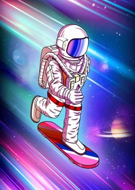 Astronaut Skateboarder