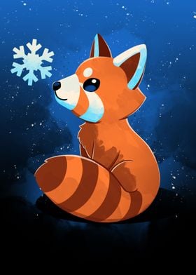 Red Panda Fox Winter snow