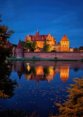 Malbork Castle By Night