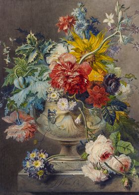 Bouquet of Flowers in Vase