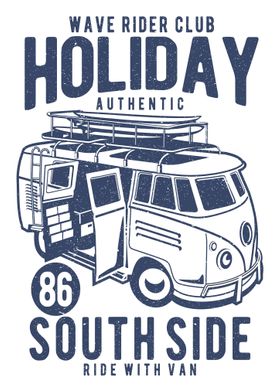 Holiday surf van