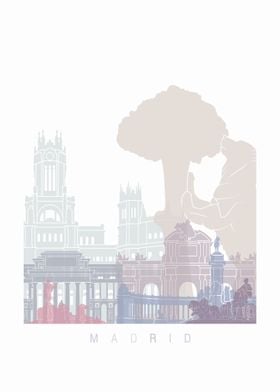 MADRID SKYLINE POSTER 