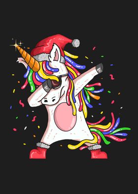 Unicorn Dabbing Christmas