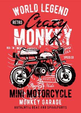 Crazy monkey motorcycle