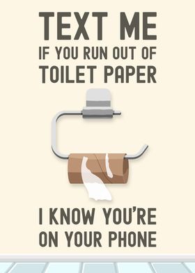 Funny Toilet Paper Text Me