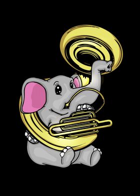 Elephant Sousaphone Player