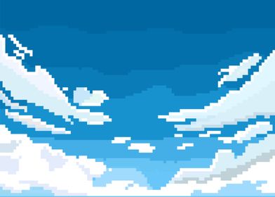 Pixel art sky