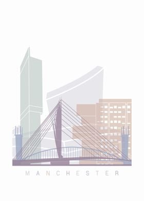 MANCHESTER SKYLINE POSTER 