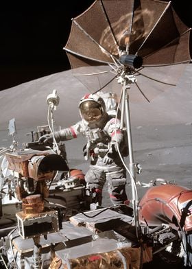 Astronaut on Rover