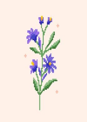 Pixel art flower