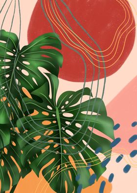 Abstract Monstera Plant 5