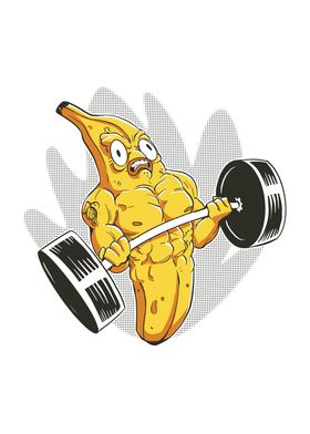 Bodybuilder banana design
