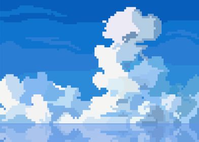 Pixel art sky