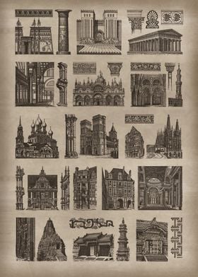 Vintage Architecture Print