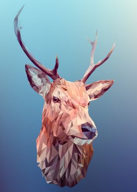 deer face polygon