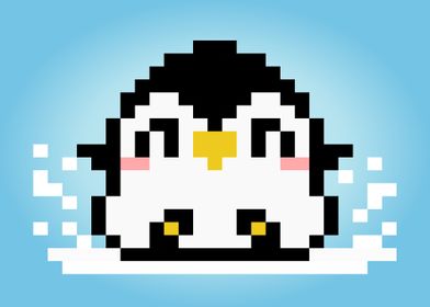 pixel art penguin