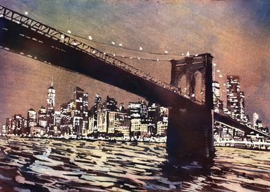 Brooklyn Bridge NYC artwor
