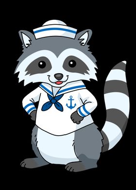 Raccoon Gift Kids Sailor