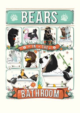 Bears using the Bathroom