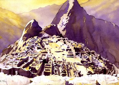 Machu Picchu art Peru