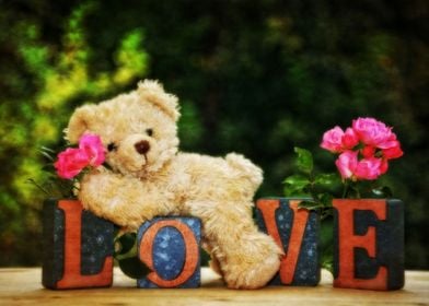 Romantic teddy bear