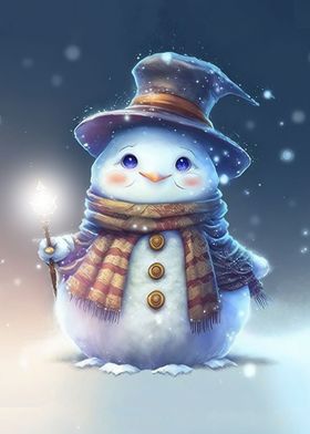 Funny Cute Snowman