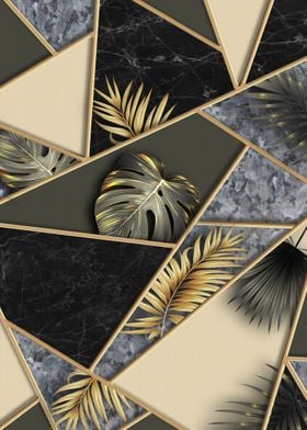 Marble Gold and Black Art