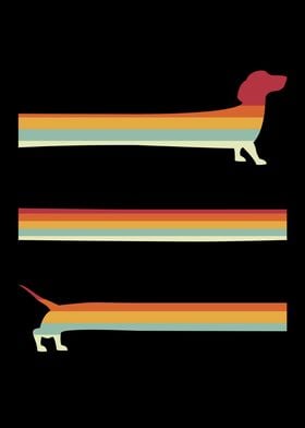 Extra Long Retro Dachshund