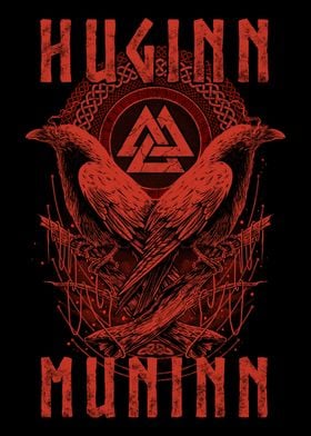 Raven Viking Odin Valknut