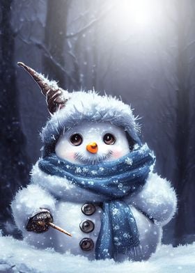 Funny Cute Snowman