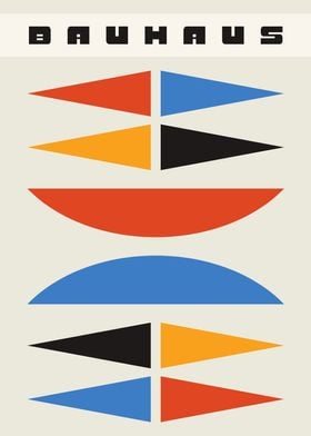 Bauhaus Geometric Poster