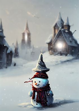 Funny Cute Snowman