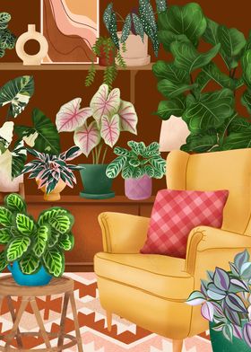 Boho Room With Plants