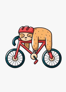 Sloth Cycling bike riding