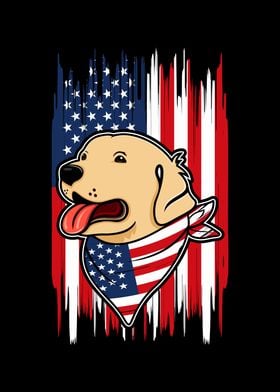 4th of July Dog USA flag