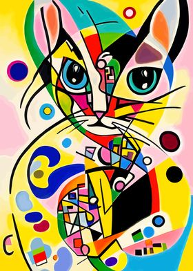 Bauhaus Cat Portrait