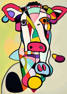 Bauhaus Cow Portrait